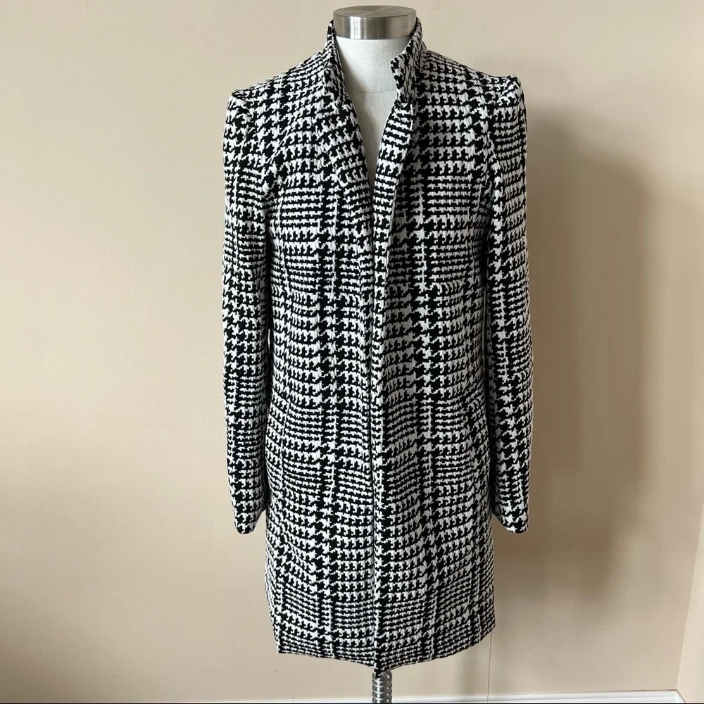 Carolina Belle houndstooth plaid long jacket 5590
